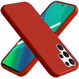Θήκη για Samsung Galaxy S22 Ultra 5G, Silicone Lite, κόκκινη