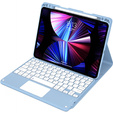 Θήκη + πληκτρολόγιο iPad Air 10.9 4 2020 / 5 2022, Touchpad, μπλε