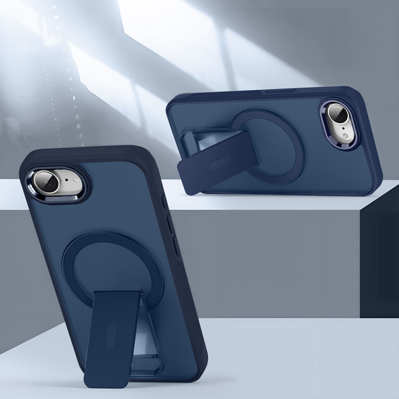 Θήκη για Iphone 16E, Kickstand Matt Case, για MagSafe, μπλε
