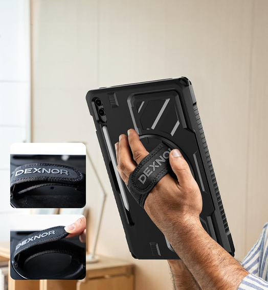 Θήκη Dexnor 360° με λουράκι και θήκη γραφίδας για Samsung Galaxy Tab S9 FE+