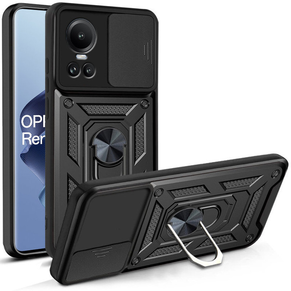Θήκη για Oppo Reno 10 / 10 Pro, CamShield Slide, μαύρο