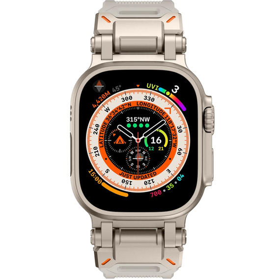 Λουράκι ERBORD ProTech για Apple Watch 1/2/3/4/5/6/7/8/9/SE/Ultra/Ultra 2 42/44/45/49MM, λευκή