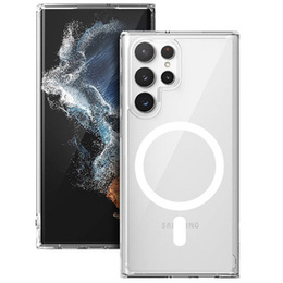 Θήκη για Samsung Galaxy S22 Ultra, Dropproof MagSafe, διαφανής