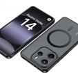 Θήκη για Xiaomi Redmi Note 14 4G, για MagSafe, ERBORD Μatt Case, μαύρη + Γυαλί οθόνης