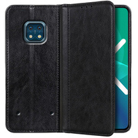 Θήκη για Nokia XR20, Wallet Litchi Leather, μαύρη