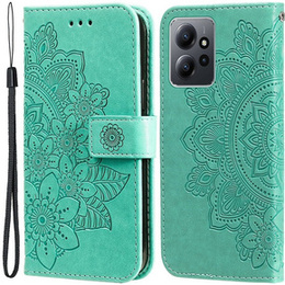 Θήκη με πτερύγιο για Xiaomi Redmi Note 12 4G, Mandala Flower, πράσινη