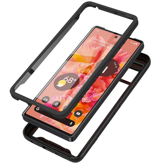 Θήκη για Google Pixel 7, Shockproof, με μεμβράνη, μαύρη