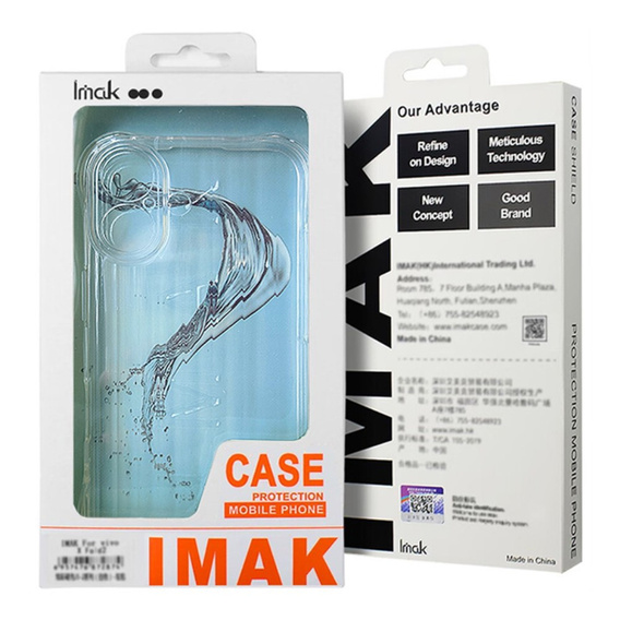 IMAK Θήκη για Oppo Reno 12 5G, Stripe Dropproof, διαφανής