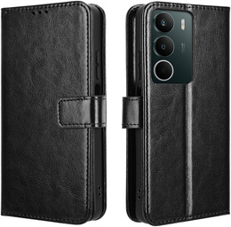 Θήκη με πτερύγιο για Realme C71, Crazy Horse Wallet, μαύρη