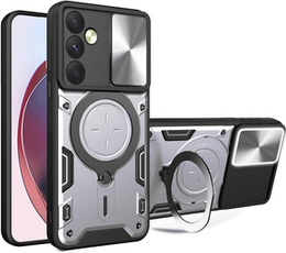 Θωρακισμένη θήκη για Samsung Galaxy M55 5G, CamShield Slide, ασημένια