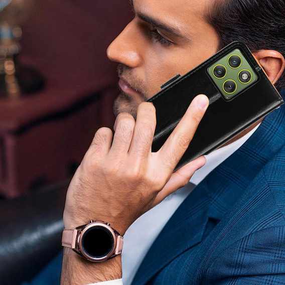 Θήκη με πτυσσόμενο καπάκι Crazy Horse Wallet για Motorola Edge 70