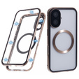Μαγνητική θήκη MagSafe Dual Glass για iPhone 16, χρυσή