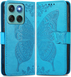 Θήκη με πτερύγιο για Motorola Edge 60 / 60 Fusion, Butterfly, μπλε