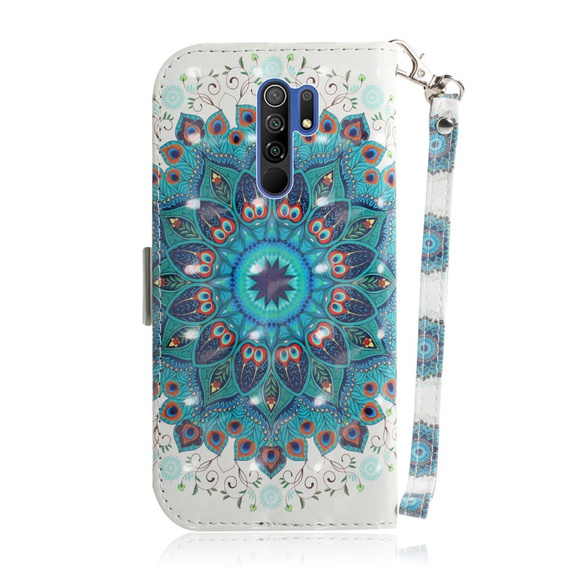 Θήκη με πτερύγιο για Xiaomi Redmi 9, Wallet, Mandala Flower