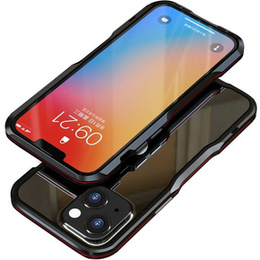 Θήκη LUPHIE για iPhone 13, Armor Bumper, μαύρο / κόκκινο