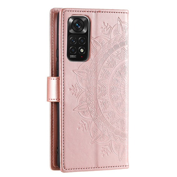 Θήκη με πτερύγιο για Xiaomi Redmi Note 11/11S, Mandala, ροζ