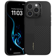 θήκη BENKS Kevlar για iPhone 16 Pro, για MagSafe, Carbon Fiber, μαύρη