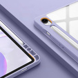 Θήκη για Samsung Galaxy Tab S10 Lite / S10 FE / S9 FE, Smartcase Hybrid, με χώρο για γραφίδα, Marble μωβ