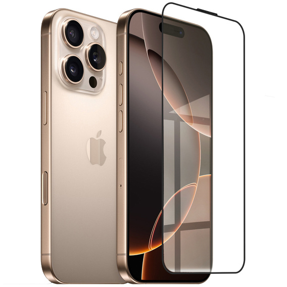 Μετριασμένο γυαλί 3D για iPhone 16 Pro Max, μαύρη