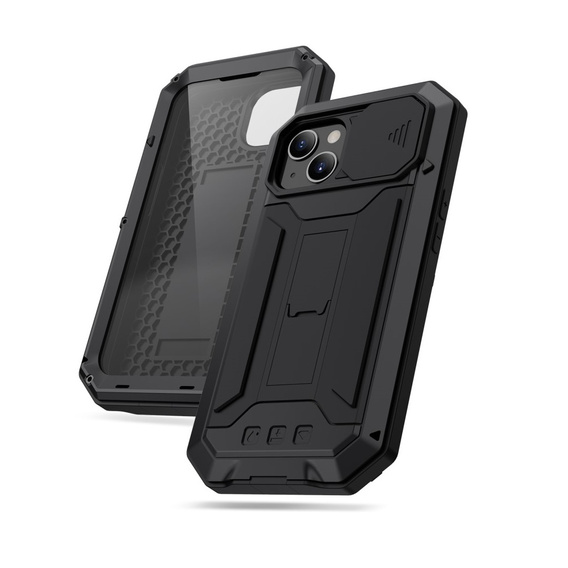 Θήκη για iPhone 13 Mini, R-JUST CamShield Slide, θωρακισμένη, μαύρη