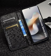θήκη πτερύγιο για Motorola Moto G56 5G, Wallet Rhombus, μαύρη