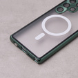 Μαγνητική θήκη MagSafe Dual Glass για Samsung Galaxy S23 Ultra, πράσινη
