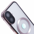 Μαγνητική θήκη MagSafe Dual Glass για iPhone 16, ροζ rose gold
