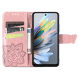 Θήκη με πτερύγιο για Motorola Moto G15 / Motorola Moto G15 Power, Butterfly, ροζ rose gold
