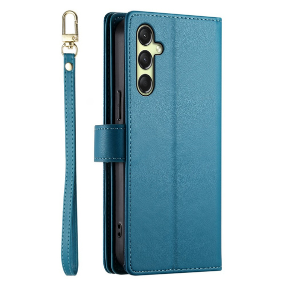 Θήκη με πτερύγιο για Samsung Galaxy A36 5G, Wallet Zipper Pocket, μπλε