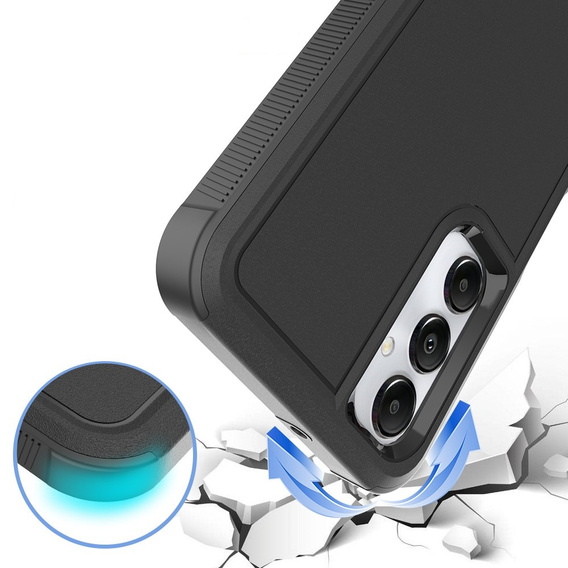 Θωρακισμένη θήκη για Samsung Galaxy A05s 4G, Dual Shockproof, μαύρη