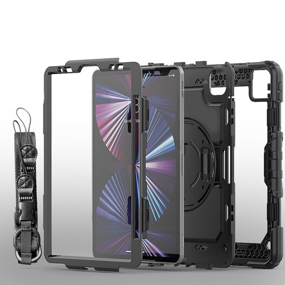 Θωρακισμένη θήκη για iPad Pro 11" 2022/2021 (4/3 gen.), προστατευτική 360 με χώρο για γραφίδα, μπλε