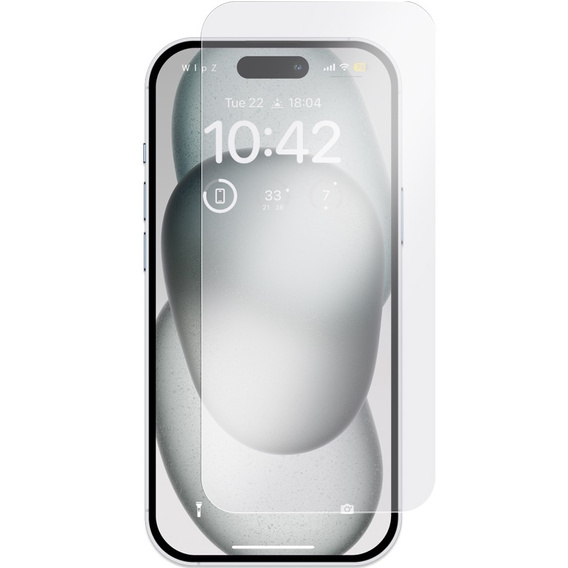 Θήκη MagSafe Spigen για iPhone 15, Ultra Hybrid, διαφανής / λευκή + Μετριασμένο γυαλί 9H