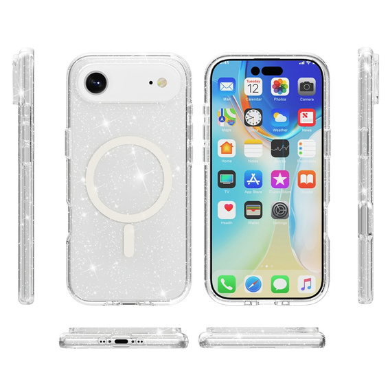 Θήκη για iPhone Air, για MagSafe, γυαλιστερή, διάφανη