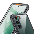 Θήκη για Samsung Galaxy S23, Shockproof, με μεμβράνη, μαύρη