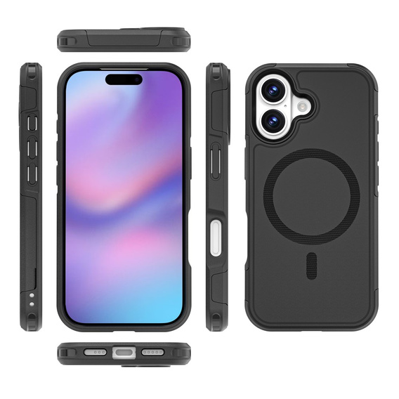 Θήκη MagForce για iPhone 17, για MagSafe, θωρακισμένη, μαύρο