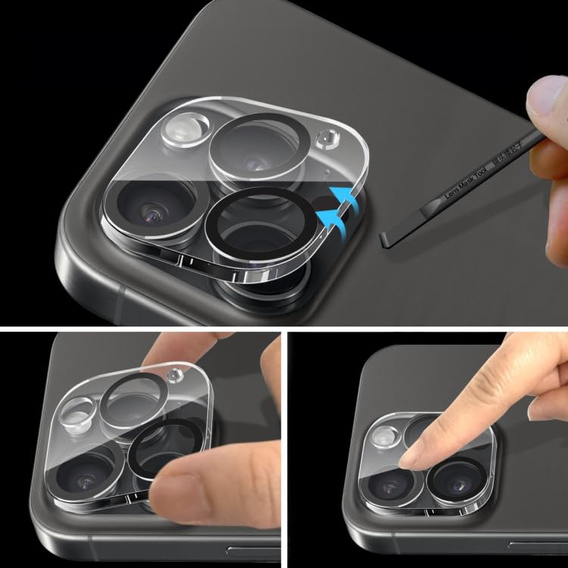 Μετριασμένο γυαλί για κάμερα για το iPhone 16 Pro / 16 Pro Max, διαφανής