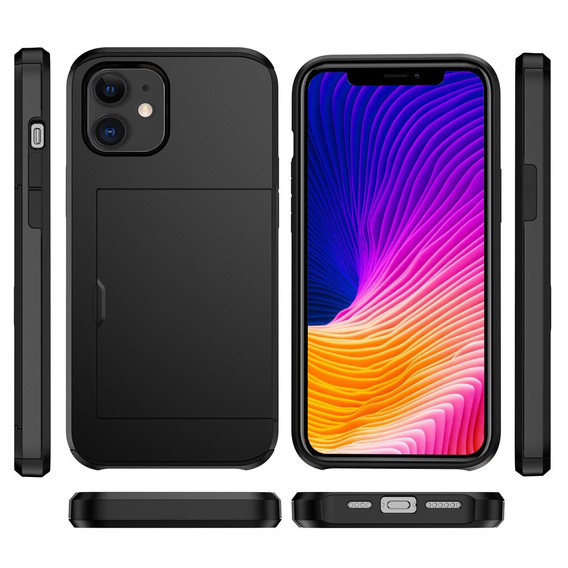 Θήκη για iPhone 11, Sliding Card Holder, μαύρη