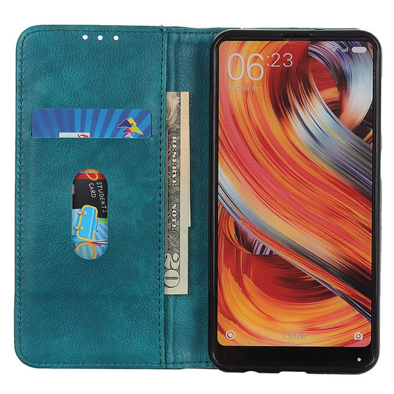 θήκη με πτερύγιο για Xiaomi 15 Ultra, Split Leather, πράσινη