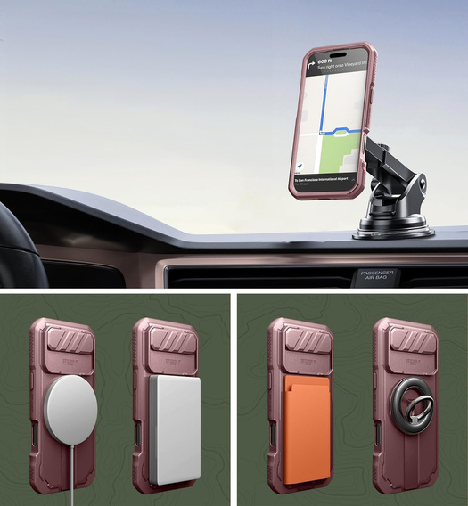 Θωρακισμένη θήκη Dexnor με βάση στήριξης και κλείστρο κάμερας, για MagSafe για iPhone 17 Air