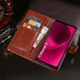 Θήκη με πτερύγιο για T Phone 3 5G, Crazy Horse Wallet, καφέ