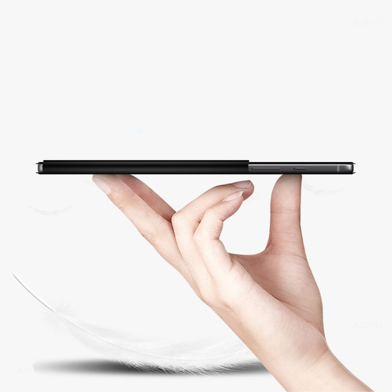 θήκη για το Samsung Galaxy Tab S6 Lite Tri-fold, Magnetic smartcase, μαύρη