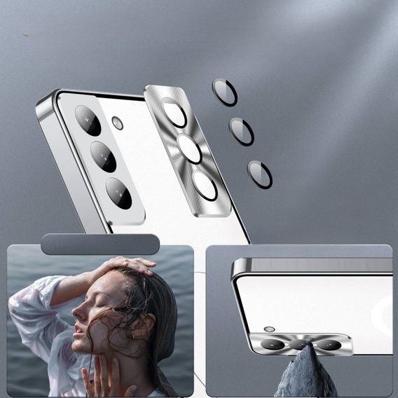 θήκη προστασίας κάμερας για το Samsung Galaxy S21 FE 5G, CamShield MagSafe, διαφανές / ασημί