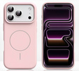 Θήκη σιλικόνης για iPhone 17 Pro Max, για MagSafe, αντικραδασμική, ροζ