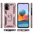 θωρακισμένη θήκη για Xiaomi Redmi Note 10/10S, Nox Case Ring, ροζ rose gold