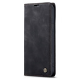 θήκη CASEME για iPhone 14 Pro, Leather Wallet Case, μαύρη