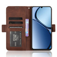 Θήκη με πτερύγιο για Realme C61, Card Slot, καφέ