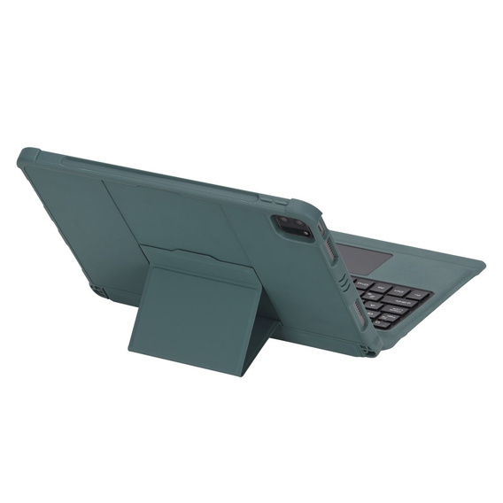 Θήκη + πληκτρολόγιο iPad Air 10.9 4 2020 / 5 2022, TouchPad Pen Slot, πράσινη