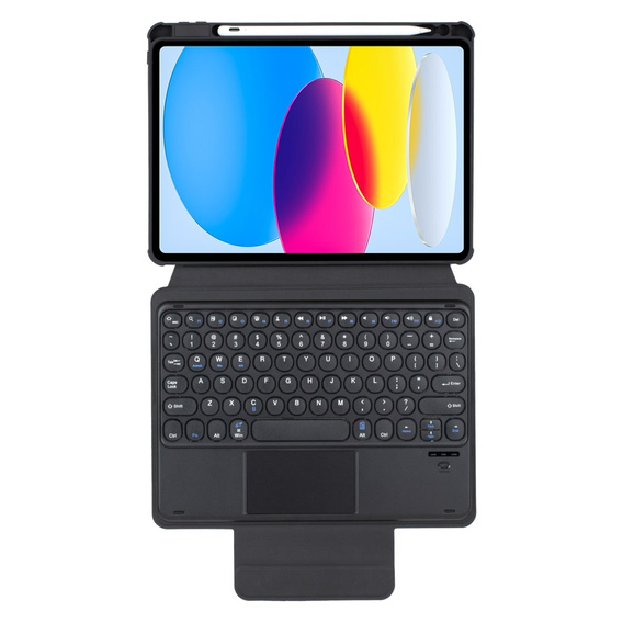 Θήκη πληκτρολογίου για iPad 11" 2025 A16 (11 gen.) / iPad 10.9" 2022 (10 gen.), Rotary 360° Leather, μαύρη