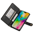 Θήκη με πτερύγιο για iPhone 16 Pro Max, Wallet Zipper Pocket, μαύρη