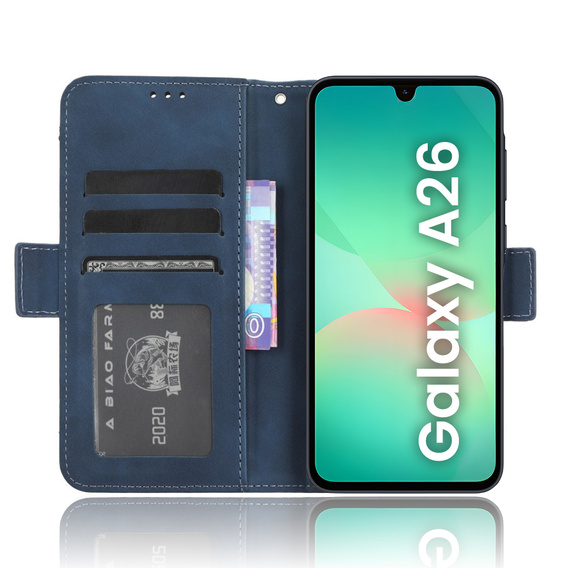Θήκη με πτερύγιο για Samsung Galaxy A26, Card Slot, σκούρο μπλε